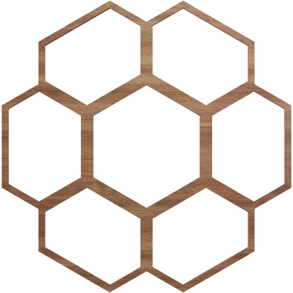 Ekena Millwork Florin Wood Fretwork Pierced Ceiling Medallion, Walnut, 16"OD x 5 5/8"ID x 3/8"T CMWP16X16X0375FOWA - main